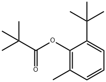 2,2-Dimethylpropanoic acid 2-tert-butyl-6-methylphenyl ester Struktur