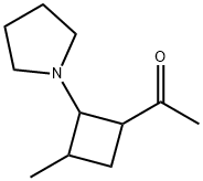 1-[3-Methyl-2-(1-pyrrolidinyl)cyclobutyl]ethanone Struktur