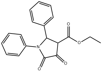 ethyl 4,5-dioxo-1,2-diphenyl-pyrrolidine-3-carboxylate Struktur