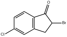 2-BROMO-5-CHLORO-2,3-DIHYDRO-1H-INDEN-1-ONE Struktur