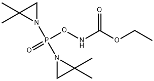 O-(Bis(2,2-dimethyl-1-aziridinyl)phosphinyl)-N-hydroxyurethane Struktur