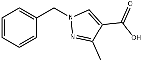 3-Methyl-1-(phenylmethyl)-1H-pyrazole-4-carboxylic acid Struktur