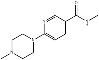 N-METHYL-6-(4-METHYL-PIPERAZIN-1-YL)-NICOTINAMIDE Struktur