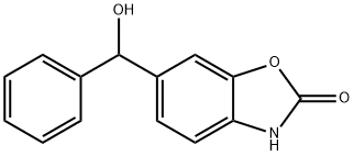 6-(Hydroxyphenylmethyl)benzoxazol-2(3H)-one Struktur