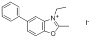 3-ETHYL-2-METHYL-5-PHENYL-BENZOOXAZOL-3-IUM IODIDE Struktur