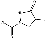 1-Pyrazolidinecarbonyl chloride, 4-methyl-3-oxo- (9CI) Struktur