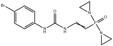 Bis(1-aziridinyl)[2-[3-(4-bromophenyl)ureido]vinyl]phosphine oxide Struktur