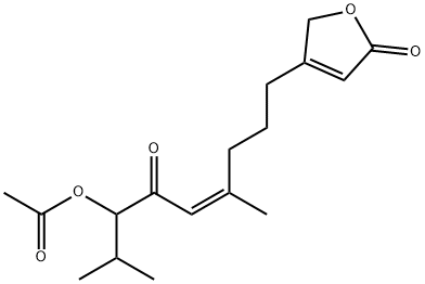 4-[(Z)-7-Acetoxy-4,8-dimethyl-6-oxononan-4-enyl]furan-2(5H)-one Struktur