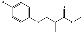 METHYL 3-(P-CHLOROBENZYLTHIO)ISOBUTYRATE Struktur