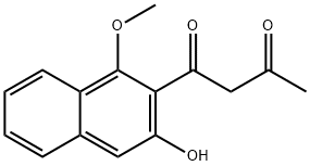 1-(3-Hydroxy-1-methoxy-2-naphtyl)-1,3-butanedione Struktur