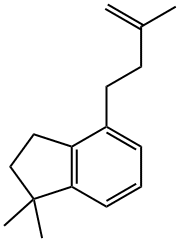 2,3-Dihydro-1,1-dimethyl-4-(3-methyl-3-butenyl)-1H-indene Struktur