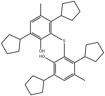 2,2'-thiobis[3,6-dicyclopentyl-p-cresol] Struktur