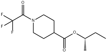 1-(Trifluoroacetyl)-4-piperidinecarboxylic acid (S)-1-methylpropyl ester Struktur