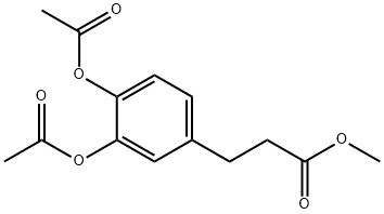 3,4-Bis(acetyloxy)benzenepropanoic acid methyl ester Struktur