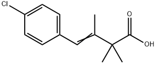 4-(4-chlorophenyl)-2,2,3-trimethyl-but-3-enoic acid Struktur