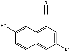 3-BROMO-7-HYDROXY-1-NAPHTHONITRILE Struktur