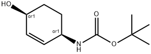 Carbamic acid, [(1R,4S)-4-hydroxy-2-cyclohexen-1-yl]-, 1,1-dimethylethyl Struktur