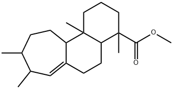 2,3,4,4a,5,6,8,9,10,11,11a,11b-Dodecahydro-4,8,9,11b-tetramethyl-1H-cyclohepta[a]naphthalene-4-carboxylic acid methyl ester Struktur