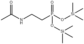 [2-(Acetylamino)ethyl]phosphonic acid bis(trimethylsilyl) ester Struktur