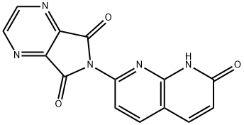 6-(7,8-dihydro-7-oxo-1,8-naphthyridin-2-yl)-5H-pyrrolo[3,4-b]pyrazine-5,7(6H)-dione Struktur