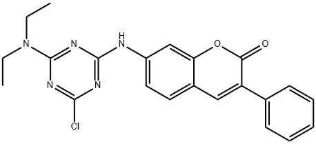 7-[[4-氯-6-(二乙基氨基)-1,3,5-三嗪-2-基]氨基]-3-苯基-2-苯并吡喃酮 結(jié)構(gòu)式