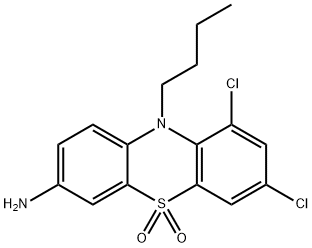 10-Butyl-7,9-dichloro-10H-phenothiazin-3-amine5,5-dioxide Struktur