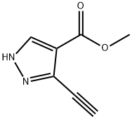 1H-Pyrazole-4-carboxylic acid, 3-ethynyl-, methyl ester (9CI) Struktur