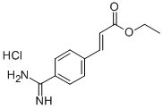 ETHYL (2E)-3-[4-[AMINO(IMINO)METHYL]PHENYL]ACRYLATE HYDROCHLORIDE Struktur