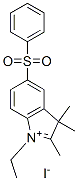 1-ethyl-2,3,3-trimethyl-5-(phenylsulphonyl)-3H-indolium iodide Struktur