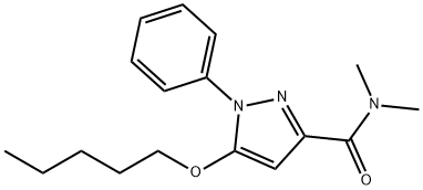 N,N-Dimethyl-5-(pentyloxy)-1-phenyl-1H-pyrazole-3-carboxamide Struktur