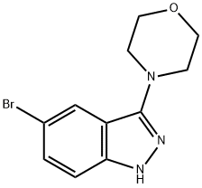 1H-Indazole,5-broMo-3-(4-Morpholinyl)- Struktur