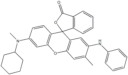 o'-anilino-6'-(cyclohexylmethylamino)-3'-methylspiro[isobenzofuran-1(3H),9'-[9H]xanthene]-3-one Struktur