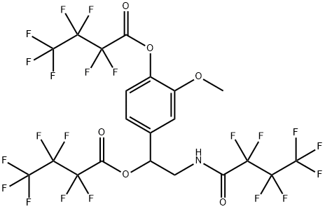 Heptafluorobutyric acid 4-[2-[(heptafluorobutyryl)amino]-1-[(heptafluorobutyryl)oxy]ethyl]-2-methoxyphenyl ester Struktur