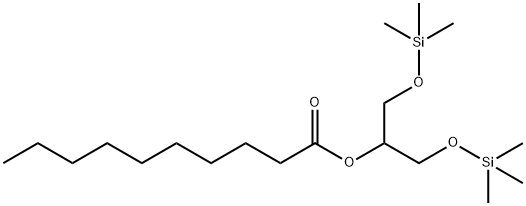 Decanoic acid 2-[(trimethylsilyl)oxy]-1-[[(trimethylsilyl)oxy]methyl]ethyl ester Struktur