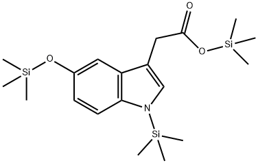 1-(Trimethylsilyl)-5-[(trimethylsilyl)oxy]-1H-indole-3-acetic acid trimethylsilyl ester Struktur