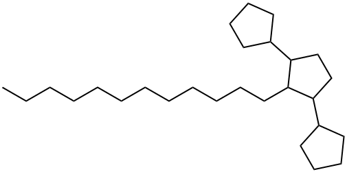 2'-Dodecyl-1,1':3',1''-tercyclopentane Struktur