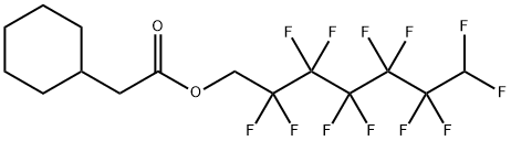 Cyclohexaneacetic acid 2,2,3,3,4,4,5,5,6,6,7,7-dodecafluoroheptyl ester Struktur