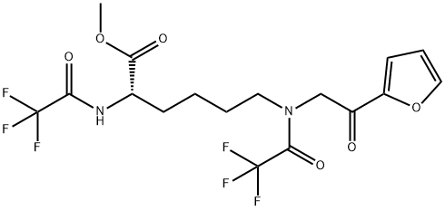 N6-[2-(2-Furanyl)-2-oxoethyl]-N2,N6-bis(trifluoroacetyl)-L-lysine methyl ester Struktur