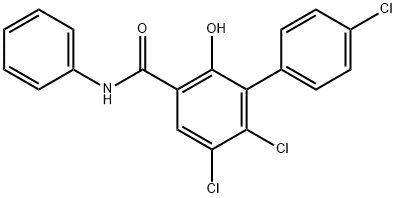 4',5,6-Trichloro-2-hydroxy-N-phenyl-(1,1'-biphenyl)-3-carboxamide Struktur