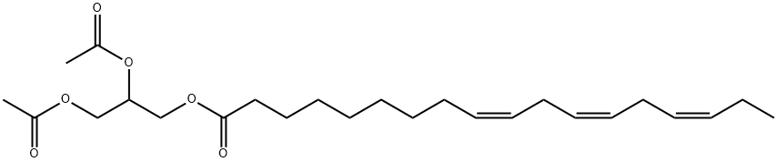 (9Z,12Z,15Z)-9,12,15-Octadecatrienoic acid 2,3-bis(acetyloxy)propyl ester Struktur