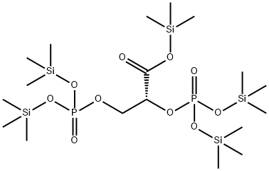 (2R)-2,3-Bis[bis(trimethylsilyloxy)phosphinyloxy]propionic acid trimethylsilyl ester Struktur