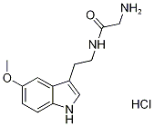 2-amino-N-[2-(5-methoxy-1H-indol-3-yl)ethyl]acetamide hydrochloride Struktur