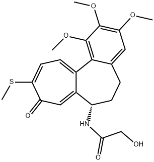 2-Hydroxy-N-[(S)-5,6,7,9-tetrahydro-1,2,3-trimethoxy-10-(methylthio)-9-oxobenzo[a]heptalen-7-yl]acetamide Struktur