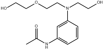 N-(3-((2-(2-hydroxyethoxy)ethyl)(2-hydroxyethyl)amino)phenyl)acetamide Struktur