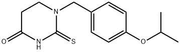 4(1H)-Pyrimidinone, tetrahydro-1-((4-(1-methylethoxy)phenyl)methyl)-2- thioxo- Struktur