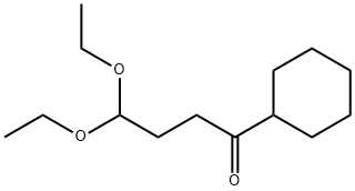 1-Cyclohexyl-4,4-diethoxy-1-butanone Struktur