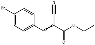 2-Butenoic acid, 3-(4-broMophenyl)-2-cyano-, ethyl ester Struktur