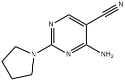 4-AMINO-2-(1-PYRROLIDINYL)-5-PYRIMIDINECARBONITRILE Struktur