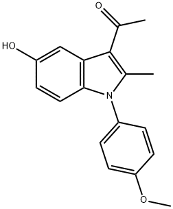 1-[5-HYDROXY-1-(4-METHOXY-PHENYL)-2-METHYL-1H-INDOL-3-YL]-ETHANONE Struktur