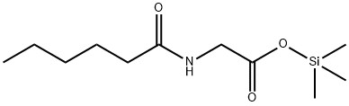 N-(1-Oxohexyl)glycine trimethylsilyl ester Struktur